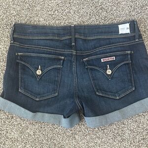 Hudson Jeans Blue Jean Shorts Frayed Hem